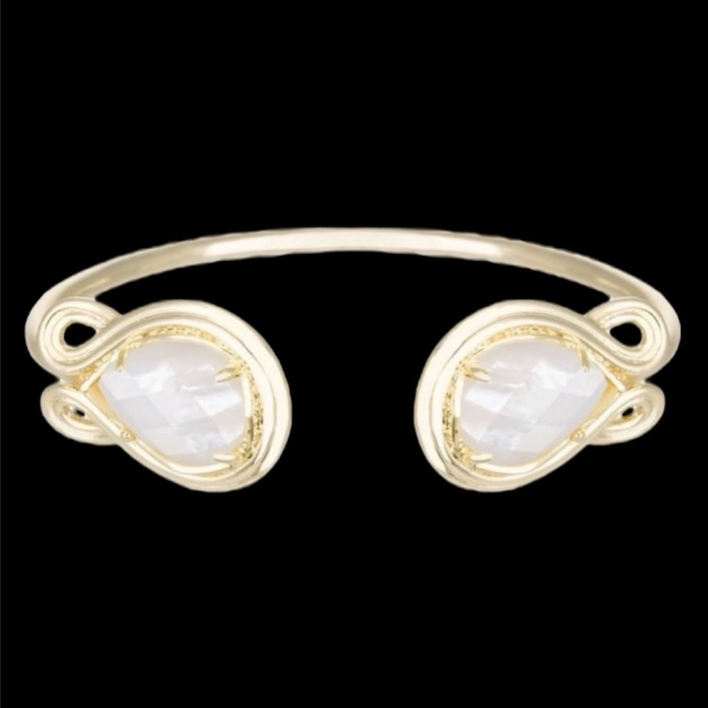 Kendra Scott Andy Bracelet in Gold & White Pearl NWT